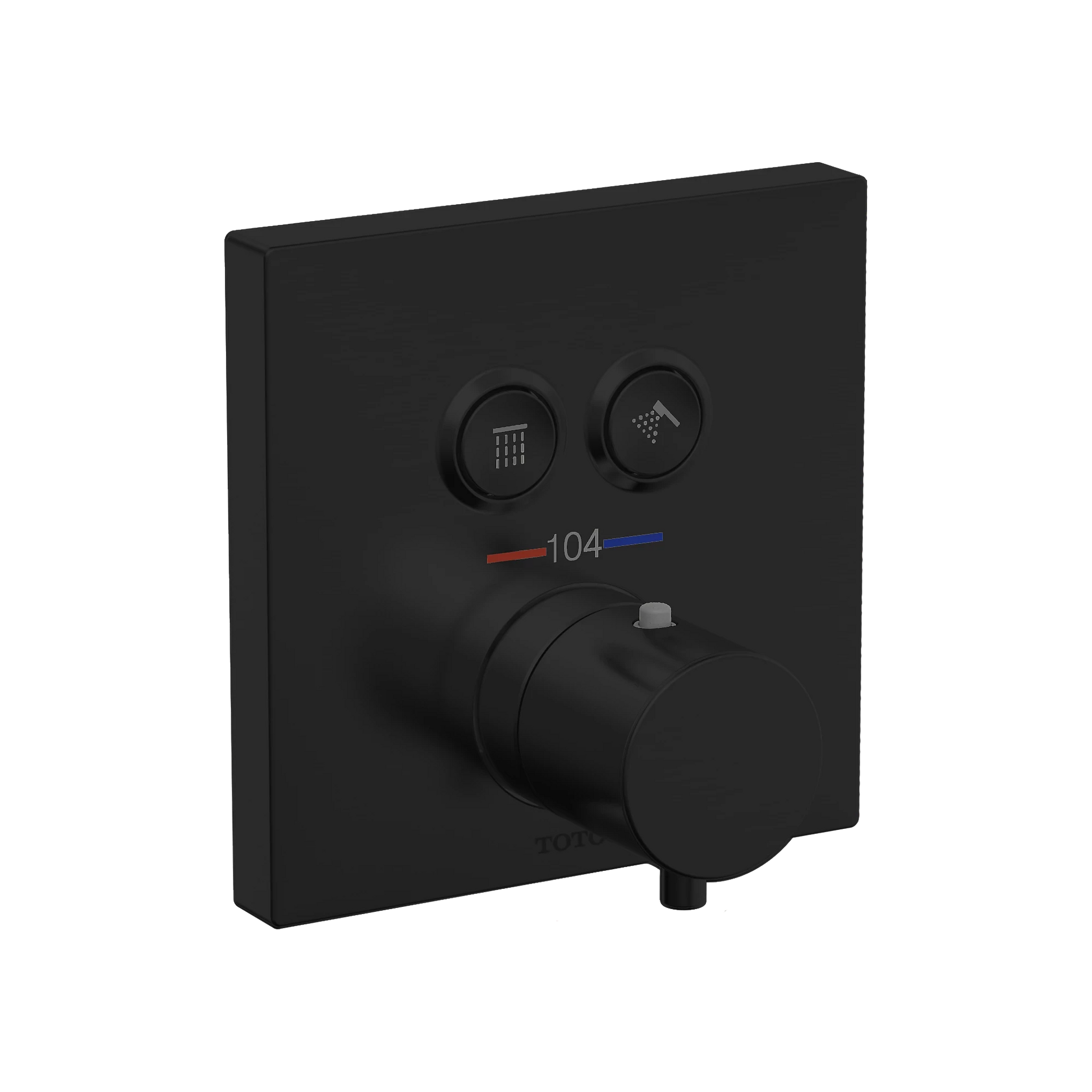 TOTO Matte Black Thermostatic Mixing Valve 2-Function Trim