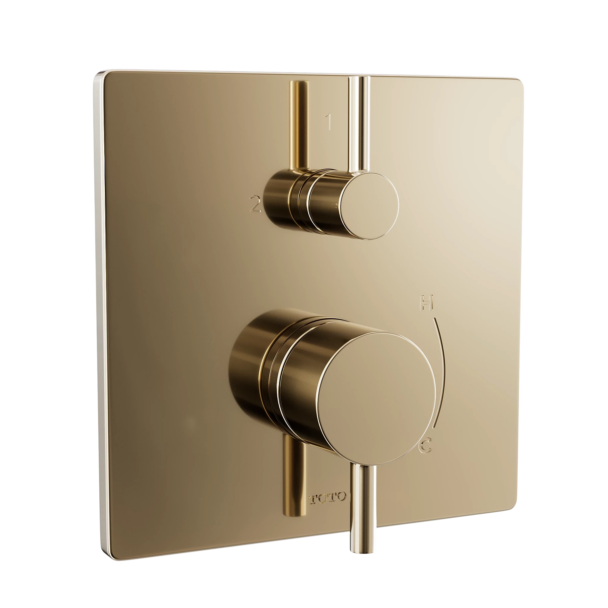 TOTO Polished Bronze Made Square Pressure Balance Valve With Diverter Trim