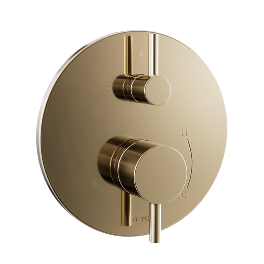 TOTO Polished Bronze Round Pressure Balance Valve With Diverter Trim