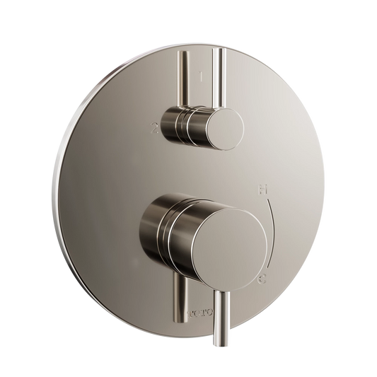 TOTO Polished Nickel Round Pressure Balance Valve With Diverter Trim