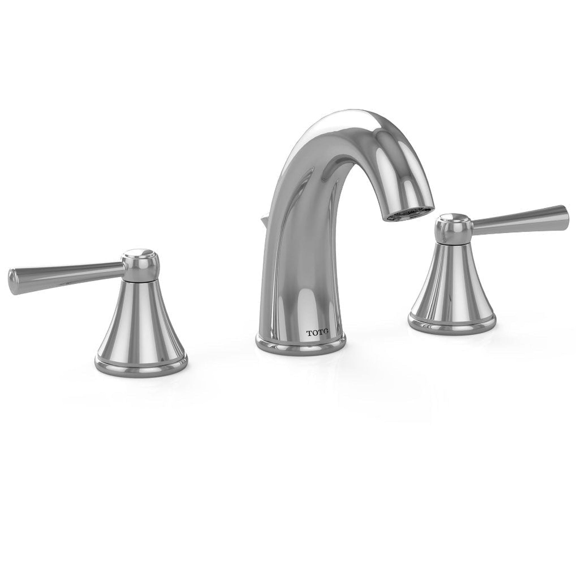 TOTO Silas Polished Chrome 1.2 GPM Double Handle Widespread Bathroom Lavatory Sink Faucet With Lever Handles