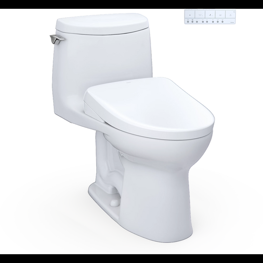 TOTO UltraMax II Cotton 1G Auto Flush One-Piece Toilet With S7A Washlet +