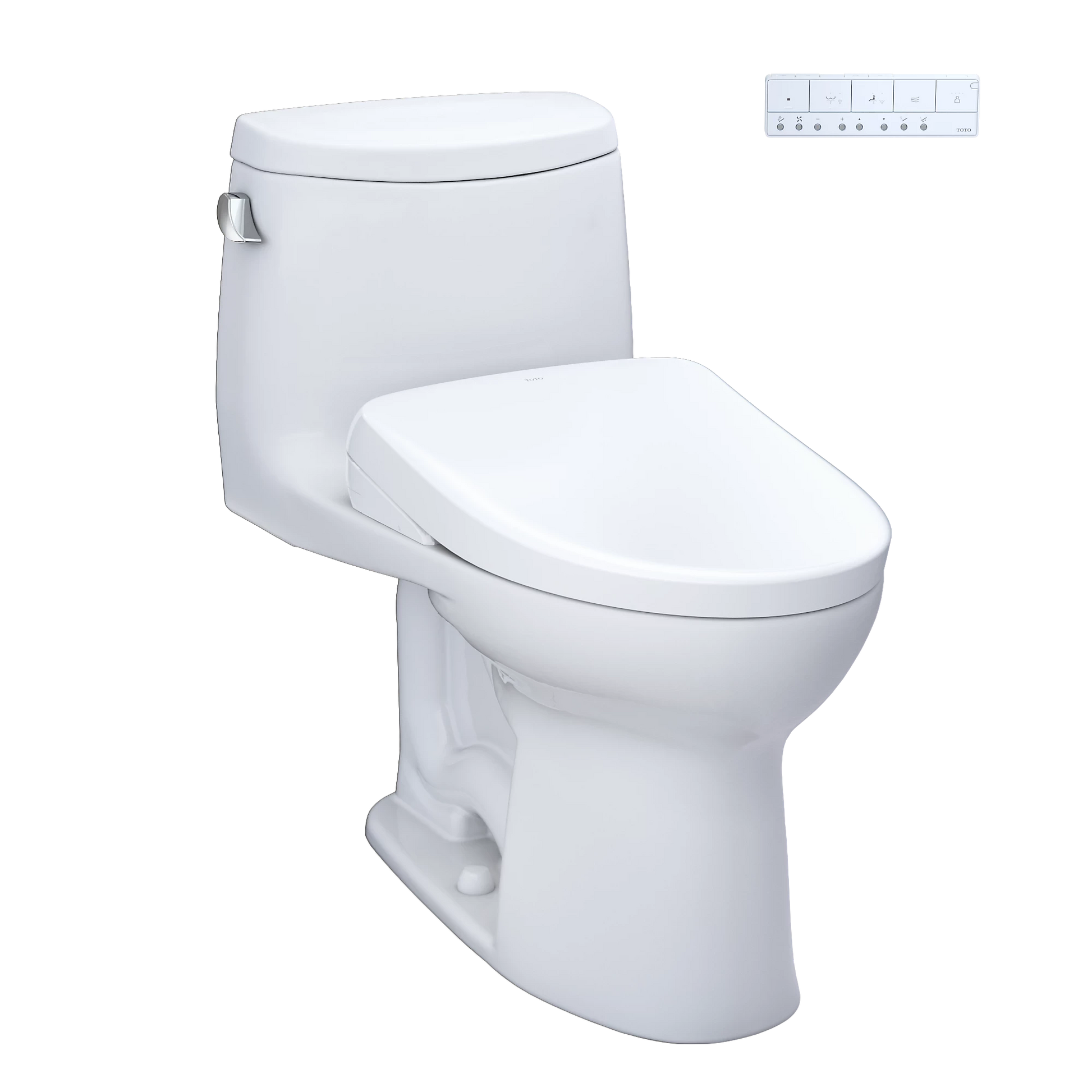 TOTO UltraMax II Cotton 1.28 GPF Auto Flush One-Piece Toilet With S7A Washlet +