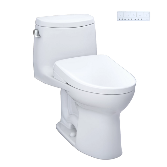 TOTO UltraMax II Cotton 1.28 GPF One-Piece Toilet With S7A Washlet +