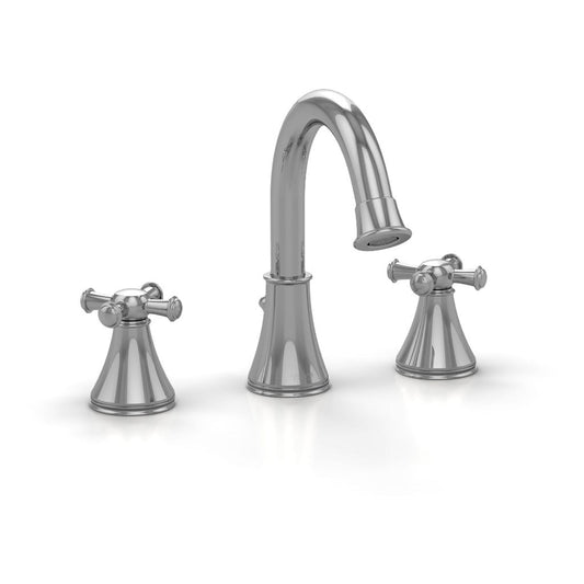 TOTO Vivian Polished Chrome 1.2 GPM Double Handle Widespread Bathroom Lavatory Faucet With Cross Handles