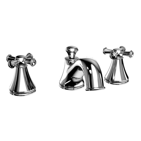 TOTO Vivian Polished Chrome 1.5 GPM Double Handle Deck-Mounted Roman Tub Faucet Trim With Diverter