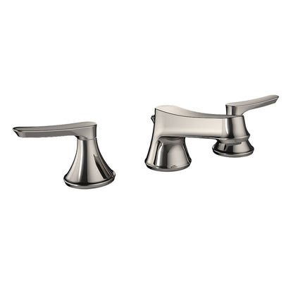 TOTO Wyeth Polished Nickel 1.5 GPM Double Handle Widespread Bathroom Lavatory Faucet With Drain Assembly