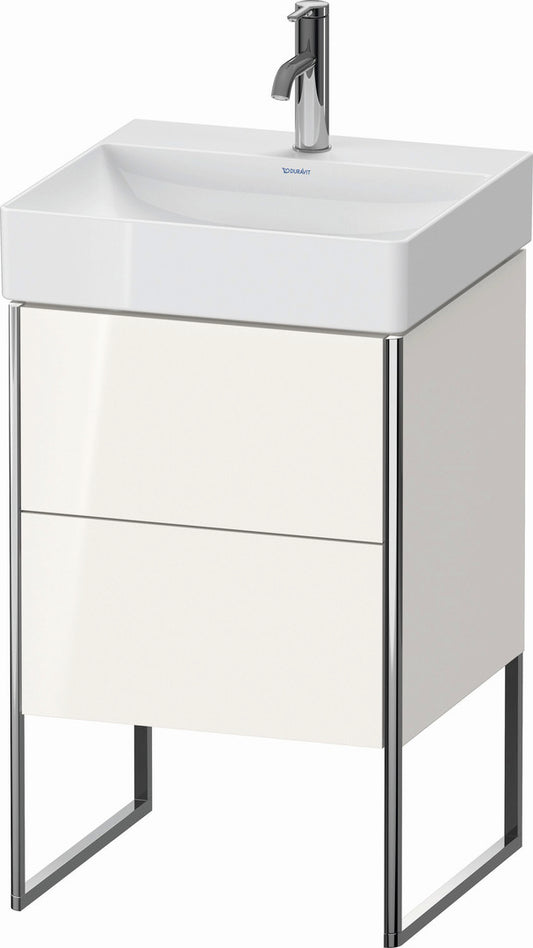 Duravit XSquare 19" White High Gloss Two Drawer Floorstanding Vanity Unit (XS443908585)