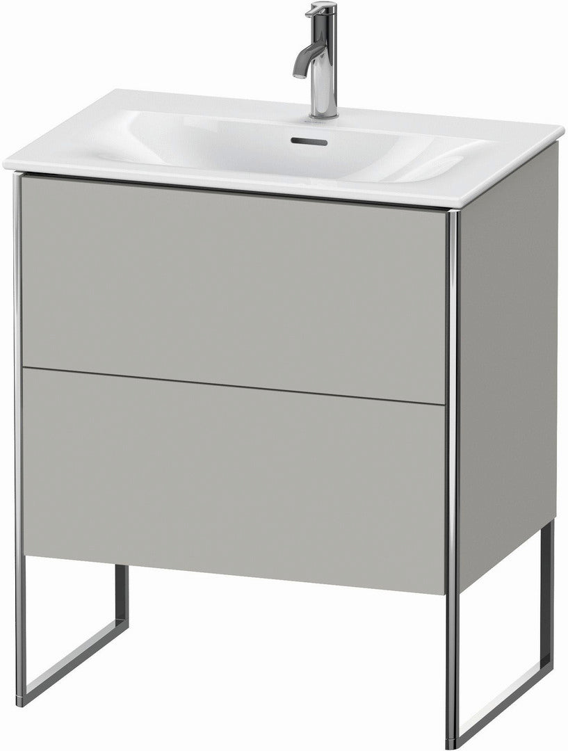 Duravit XSquare 28" Concrete Gray Two Drawer Floorstanding Vanity Unit (XS452300707)