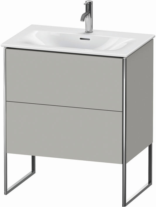 Duravit XSquare 28" Concrete Gray Two Drawer Floorstanding Vanity Unit (XS452300707)
