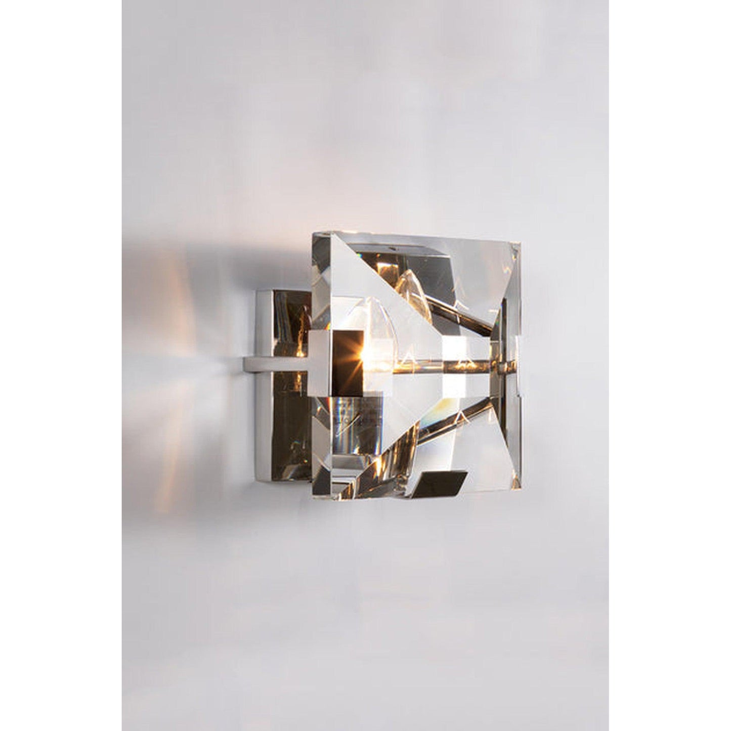 The Vault Anise Glass Wall Sconce - Polished Stainless Steel