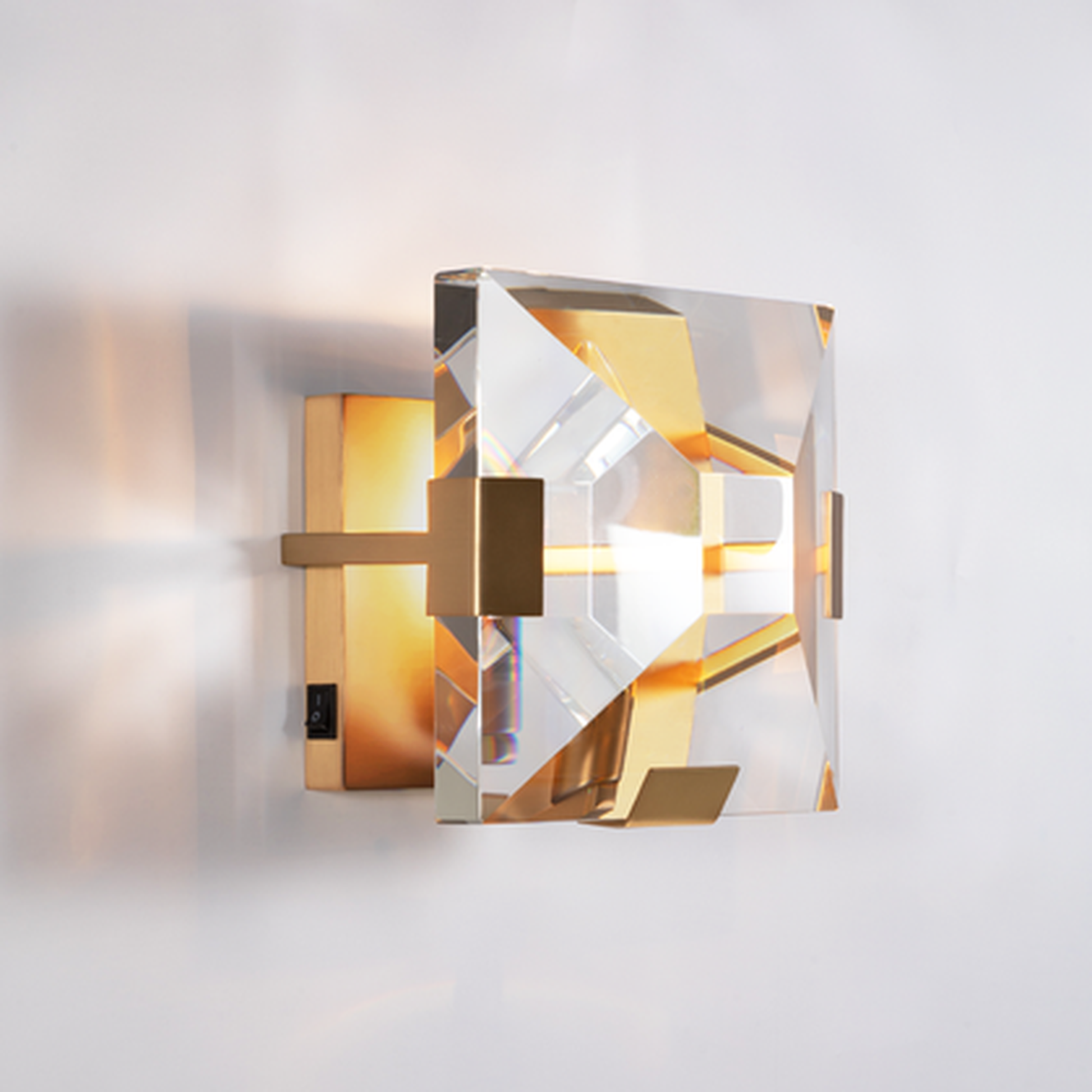 The Vault Anise Glass Wall Sconce - Satin Brass