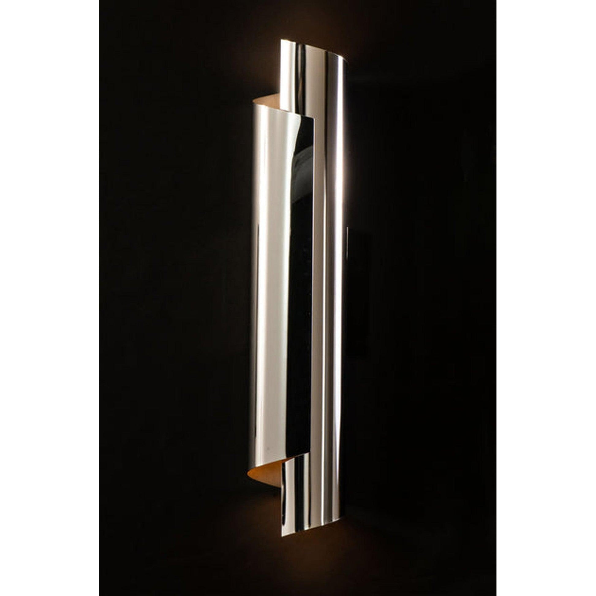 The Vault Behn Wall Sconce - Polished Stainless Steel