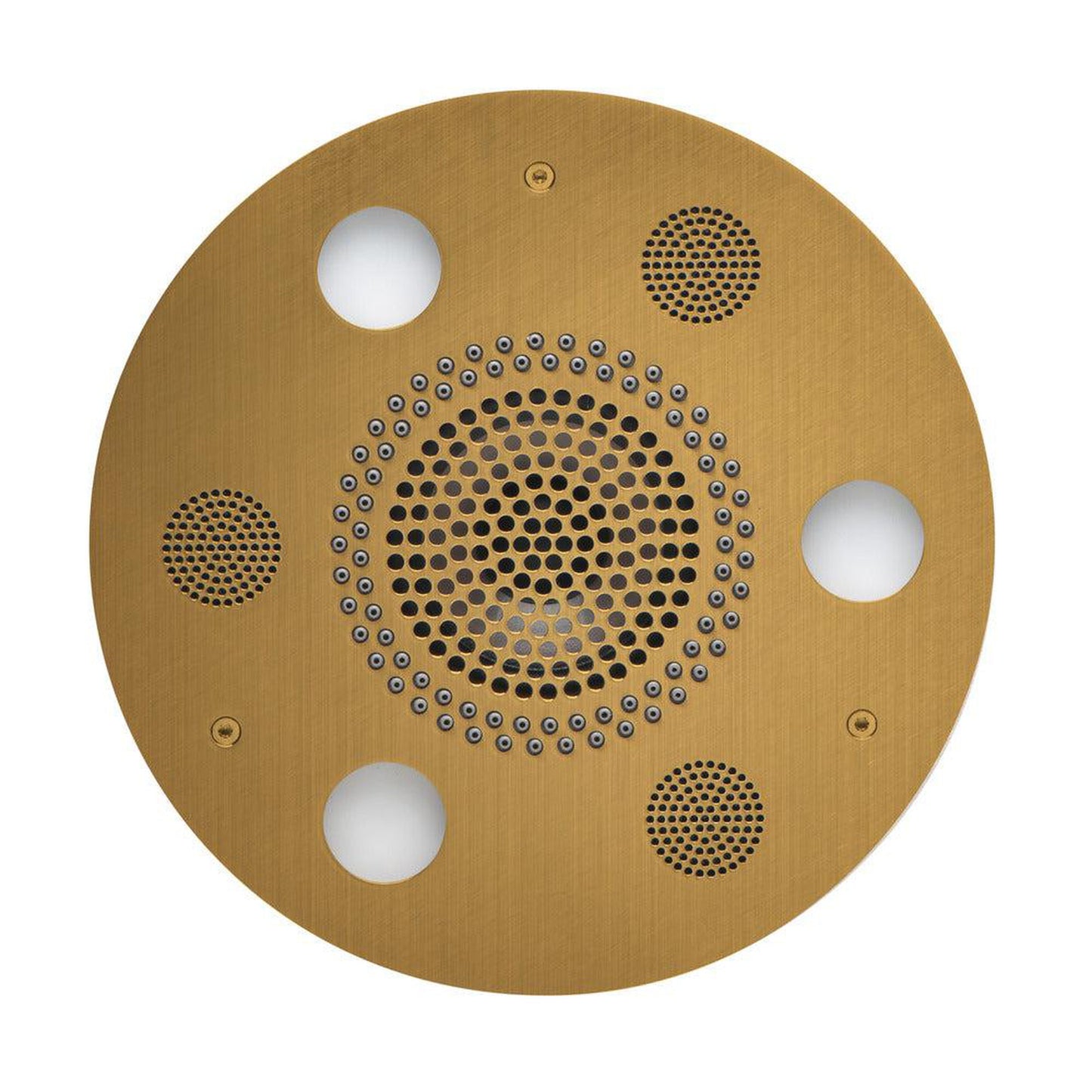 ThermaSol 10" Antique Brass Finish Round Serenity Advanced Light, Sound and Rain System