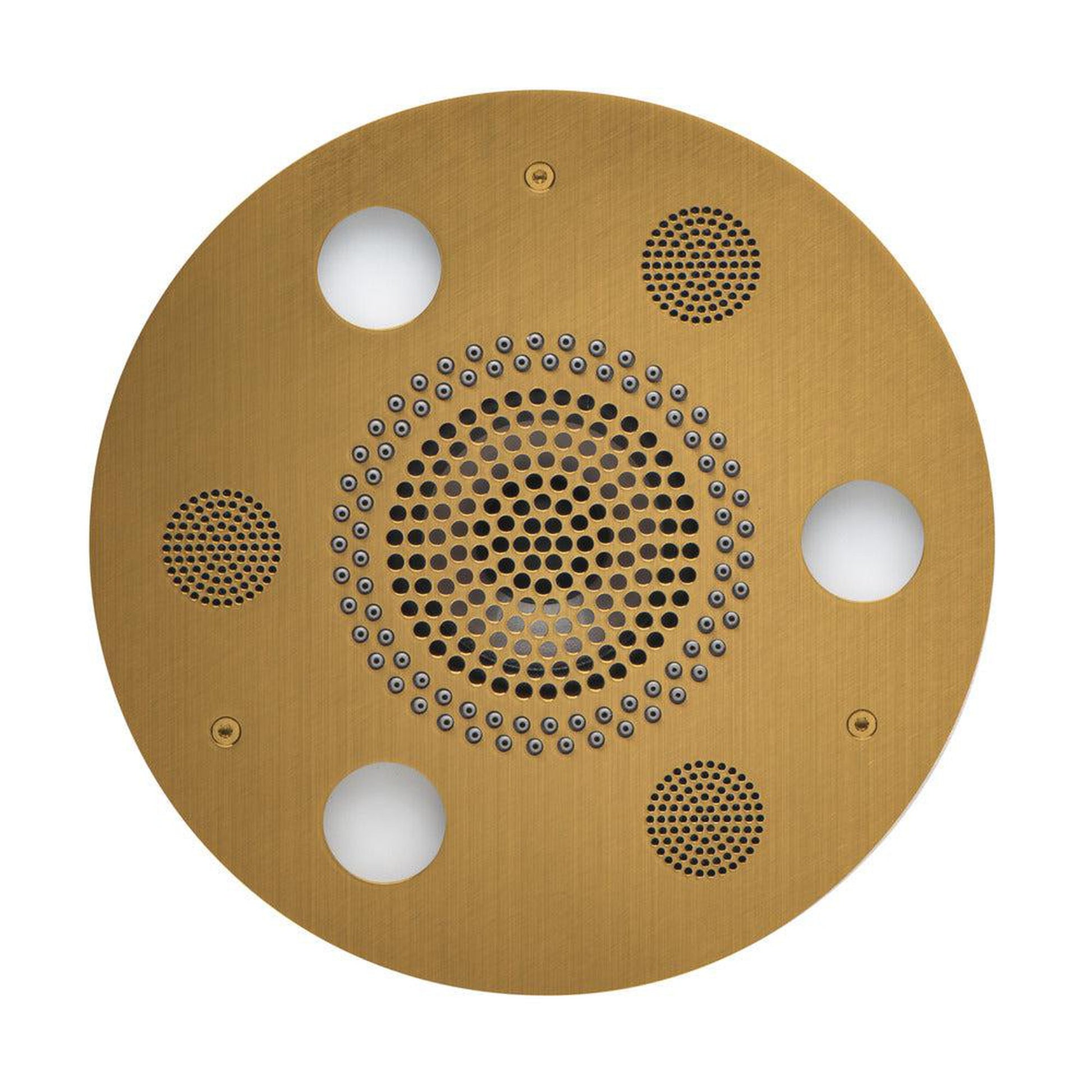 ThermaSol 10" Antique Brass Finish Round Serenity Advanced Light, Sound and Rain System