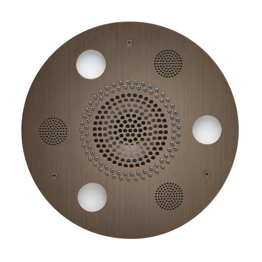 ThermaSol 10" Antique Nickel Finish Round Serenity Advanced Light, Sound and Rain System
