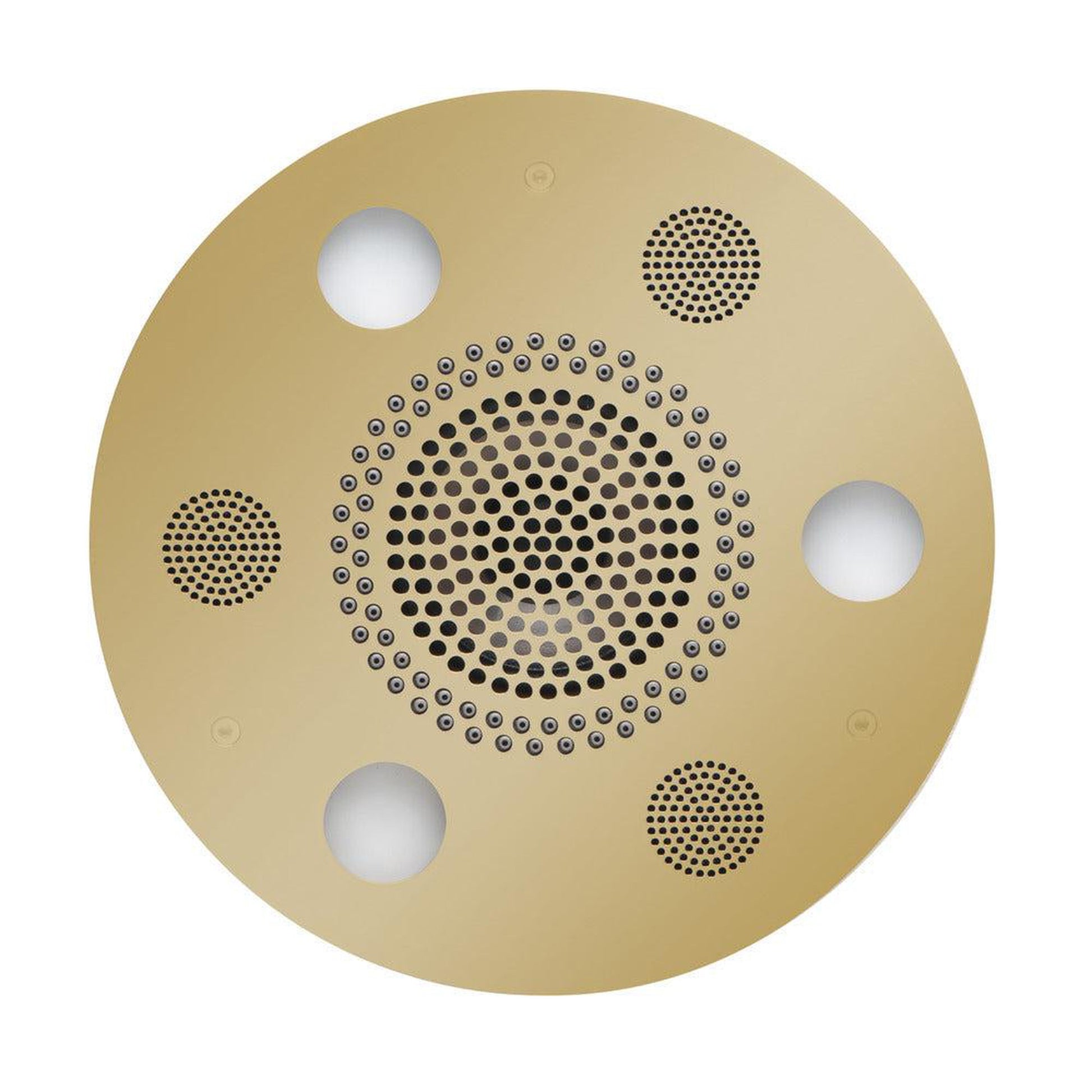 ThermaSol 10" Polished Brass Finish Round Serenity Advanced Light, Sound and Rain System