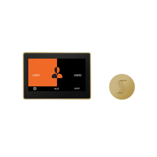 ThermaSol 10" Polished Brass Finish ThermaTouch Control and Round SteamVection