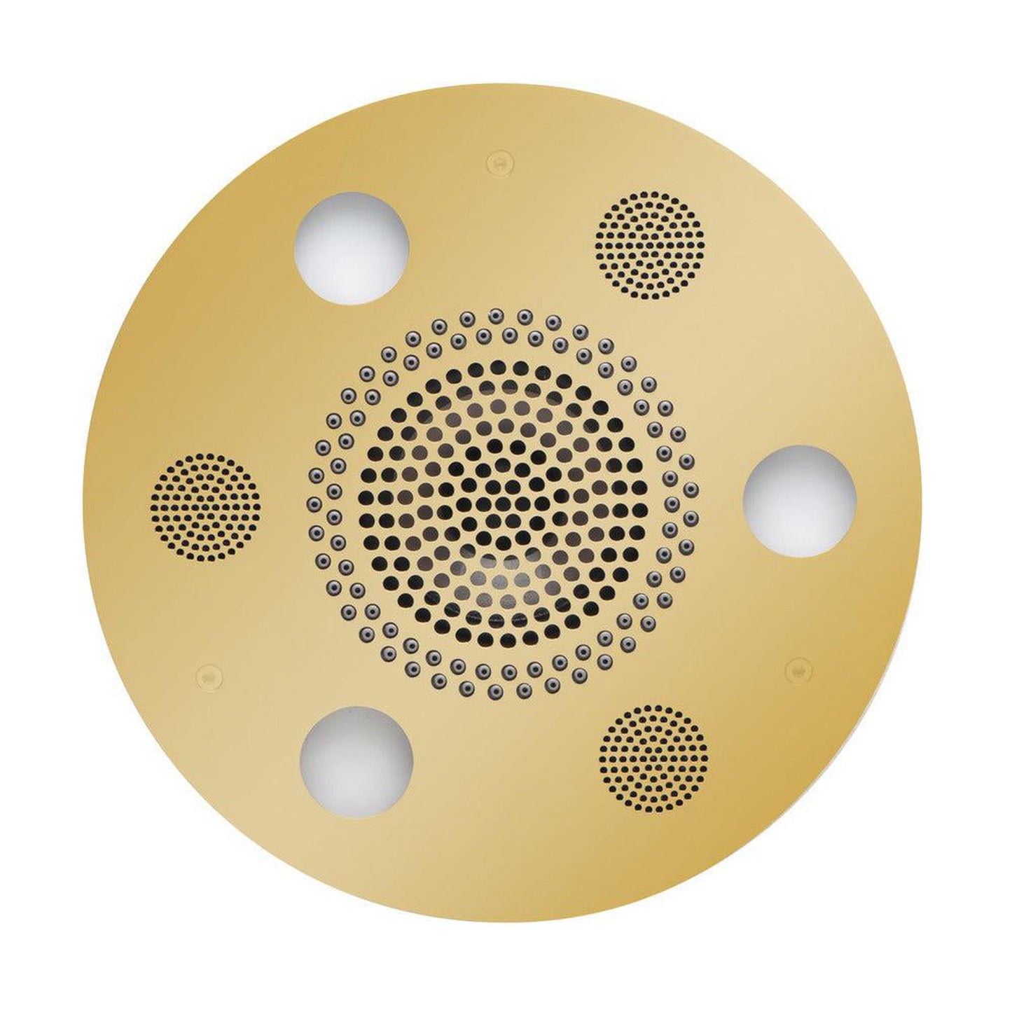 ThermaSol 10" Polished Gold Finish Round Serenity Advanced Light, Sound and Rain System