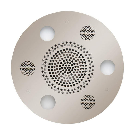 ThermaSol 10" Polished Nickel Finish Round Serenity Advanced Light, Sound and Rain System