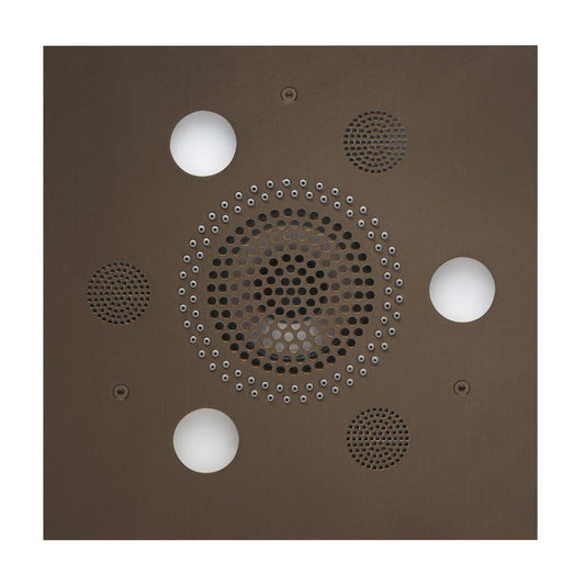 ThermaSol 10" x 10" Oil Rubbed Bronze Finish Square Serenity Advanced Light, Sound and Rain System