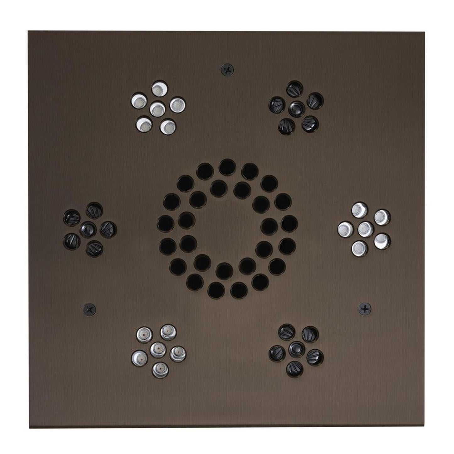 ThermaSol 10" x 10" Oil Rubbed Bronze Finish Square Serenity Essential Light and Music System Modern