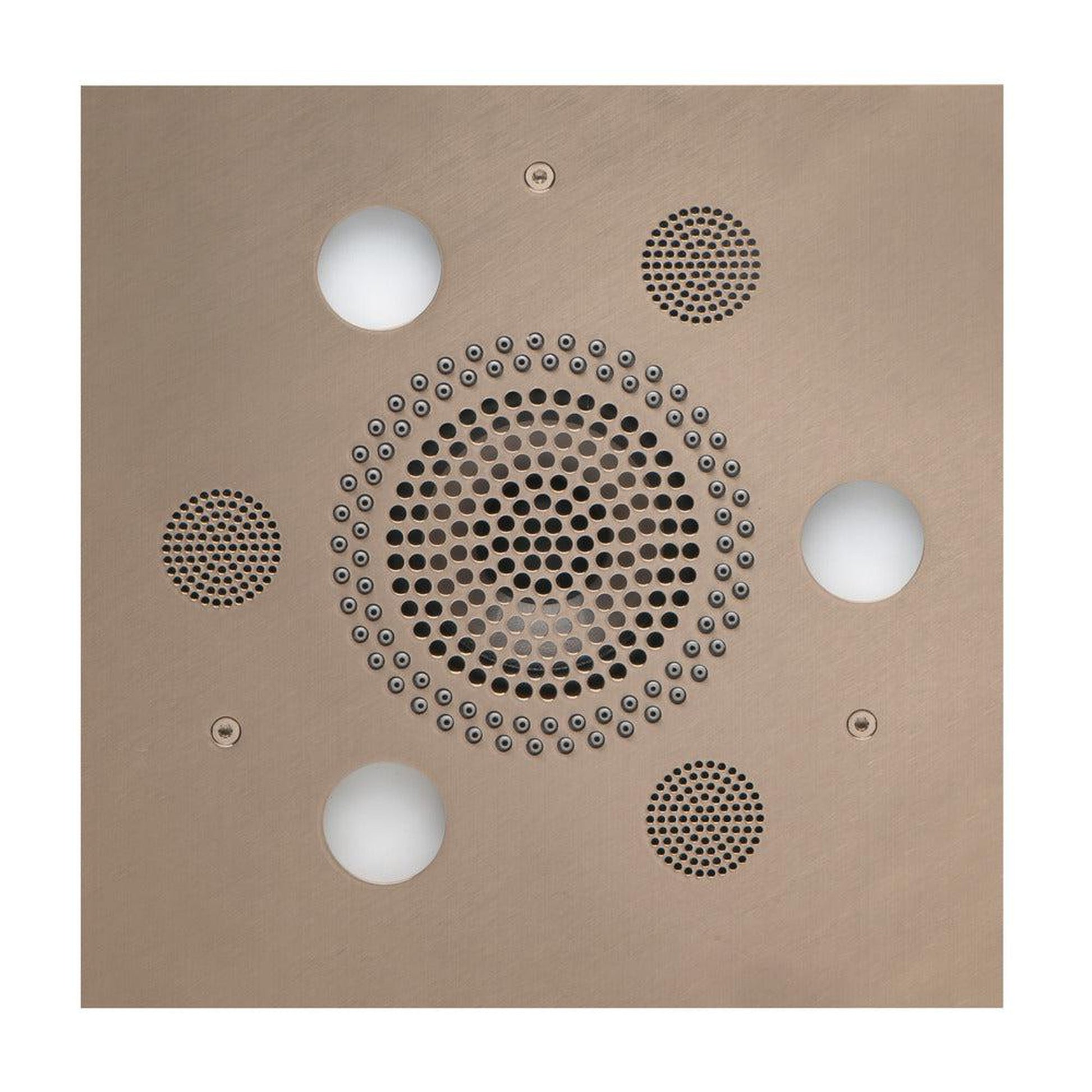 ThermaSol 10" x 10" Satin Nickel Finish Square Serenity Advanced Light, Sound and Rain System