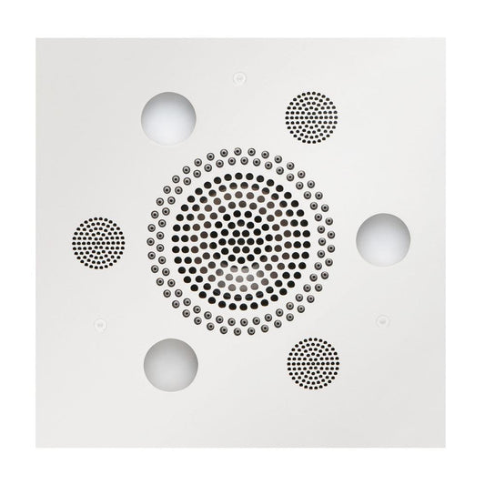 ThermaSol 10" x 10" White Finish Square Serenity Advanced Light, Sound and Rain System