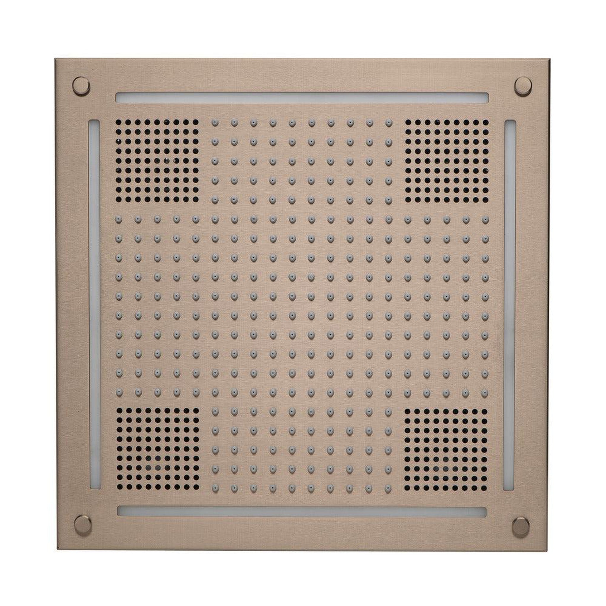 ThermaSol 18" x 18" Satin Nickel Finish Hydrovive Light, Sound and Rai ...
