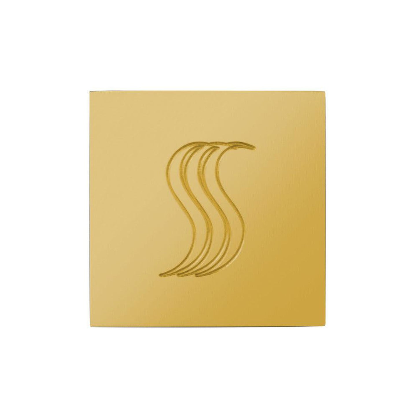ThermaSol 2" x 2" Polished Gold Finish SteamVection Square Steam Head