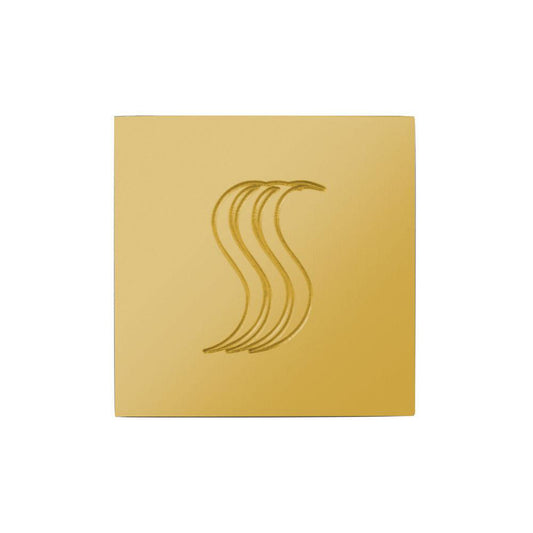 ThermaSol 2" x 2" Polished Gold Finish SteamVection Square Steam Head