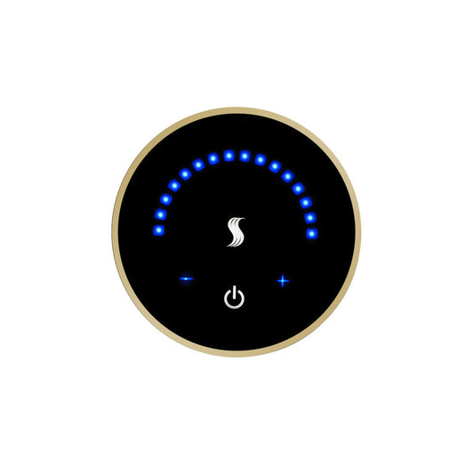 ThermaSol 3" Polished Brass Finish Wall-Mount MicroTouch Controller - Round