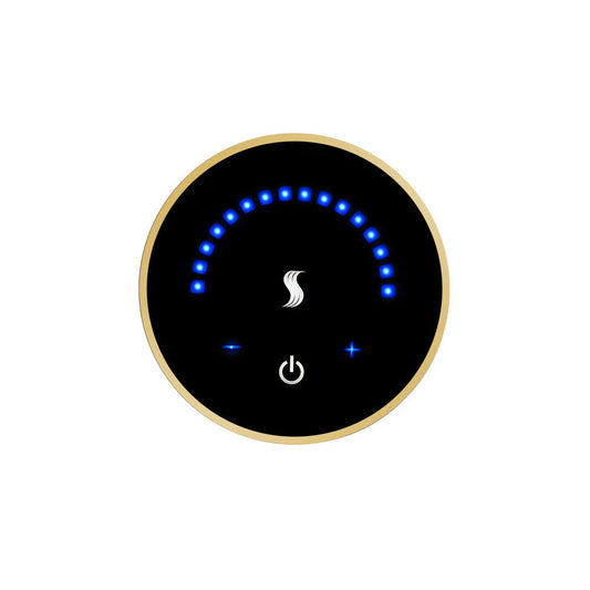 ThermaSol 3" Polished Gold Finish Wall-Mount MicroTouch Controller - Round