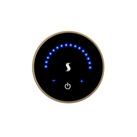 ThermaSol 3" Satin Brass Finish Wall-Mount MicroTouch Controller - Round