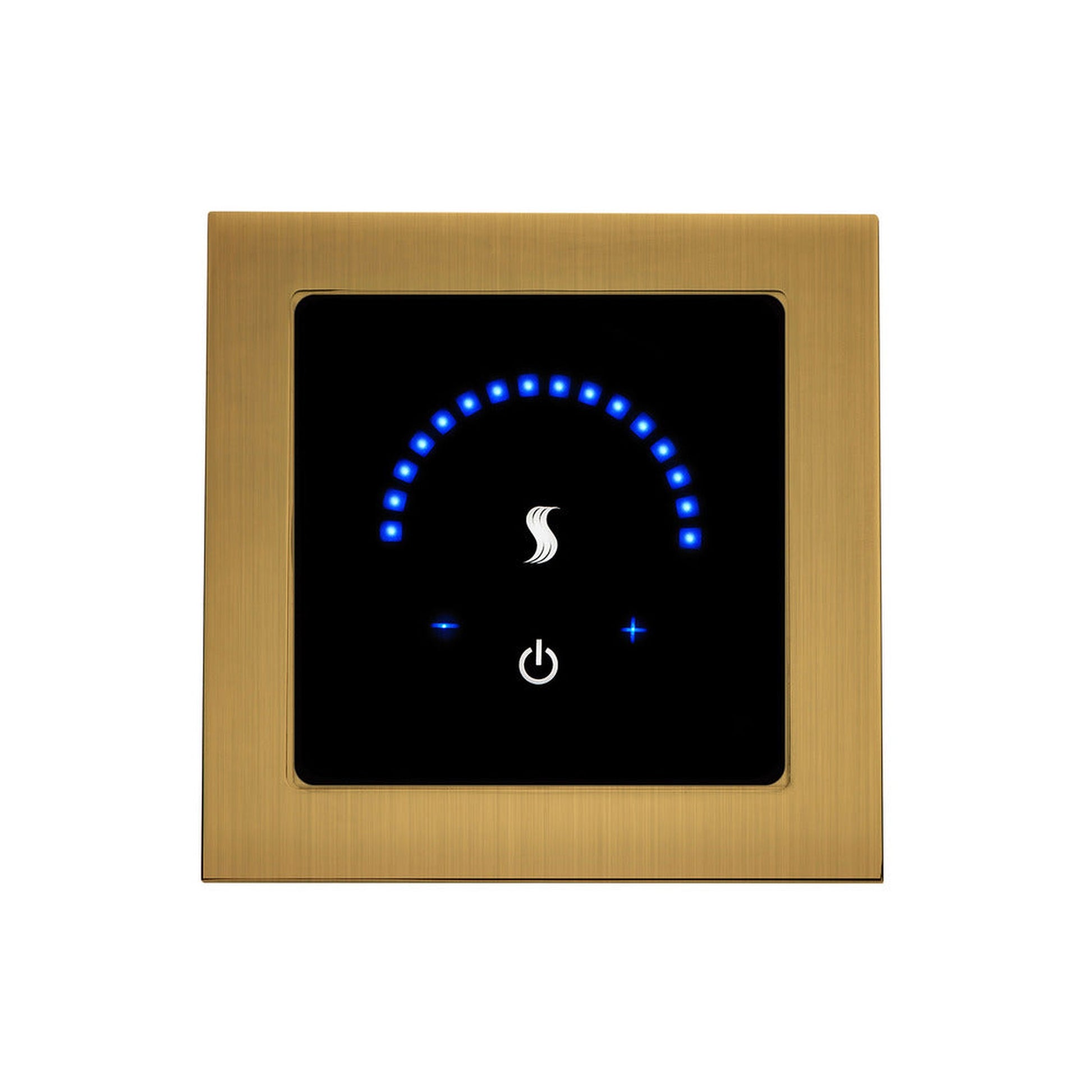 ThermaSol 4" Antique Brass Finish Recessed MicroTouch Controller - Square