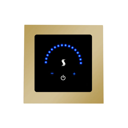 ThermaSol 4" Polished Brass Finish Recessed MicroTouch Controller - Square