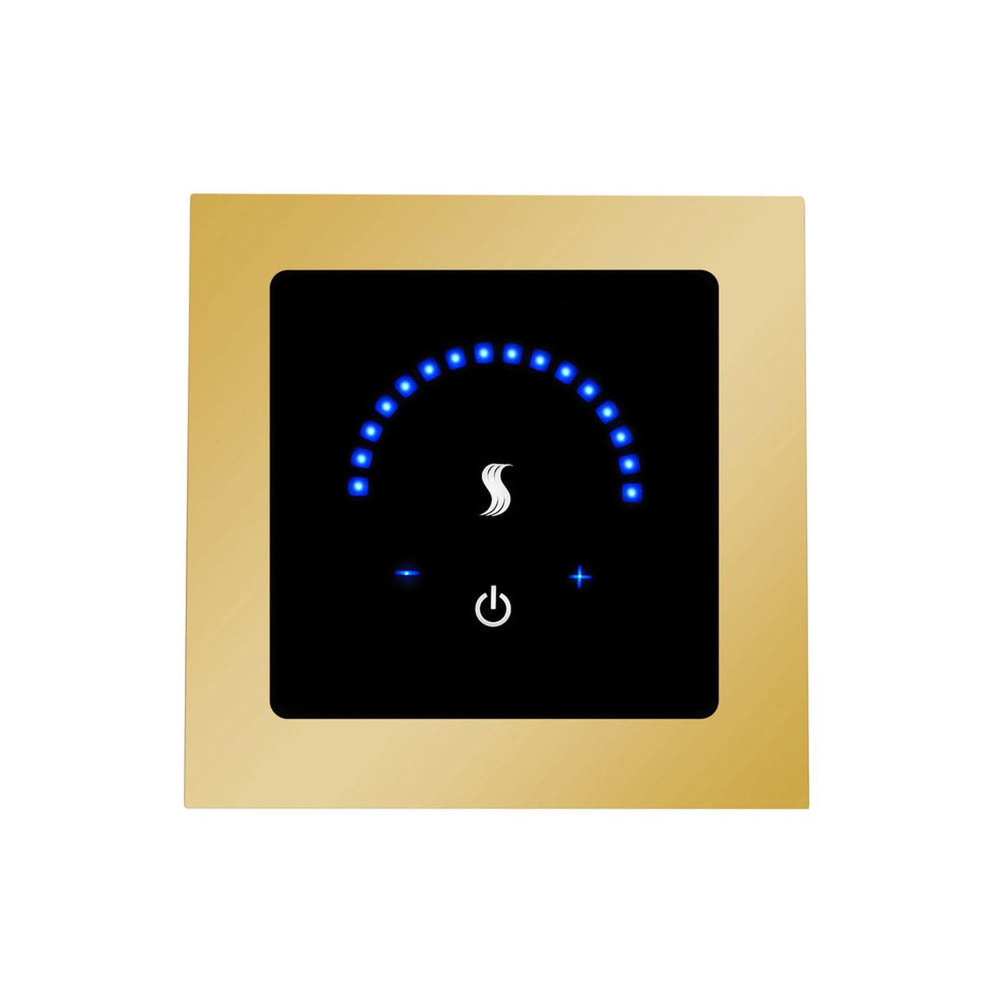 ThermaSol 4" Polished Gold Finish Recessed MicroTouch Controller - Square