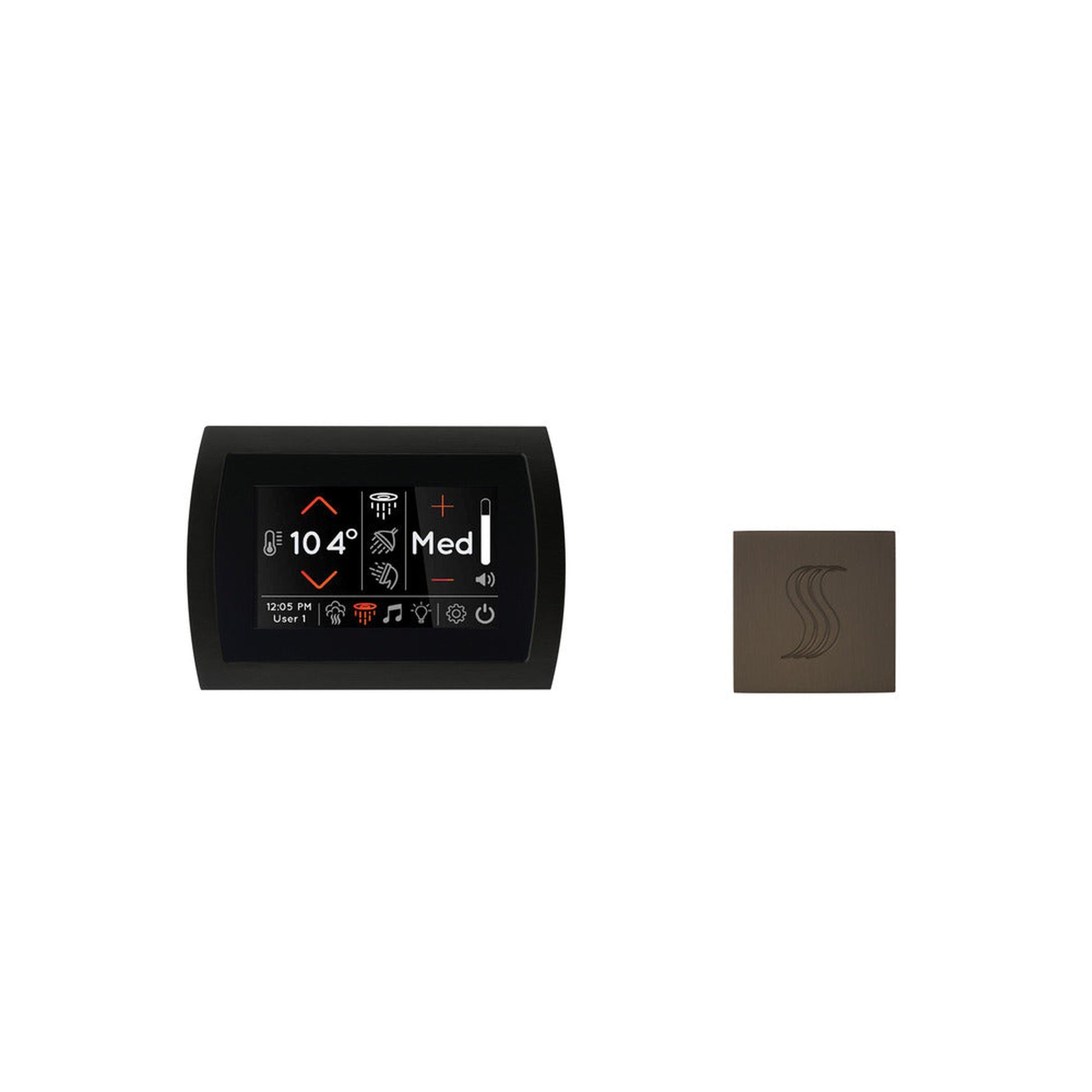ThermaSol 5" Oil Rubbed Bronze Finish Recessed SignaTouch Control and Square SteamVection