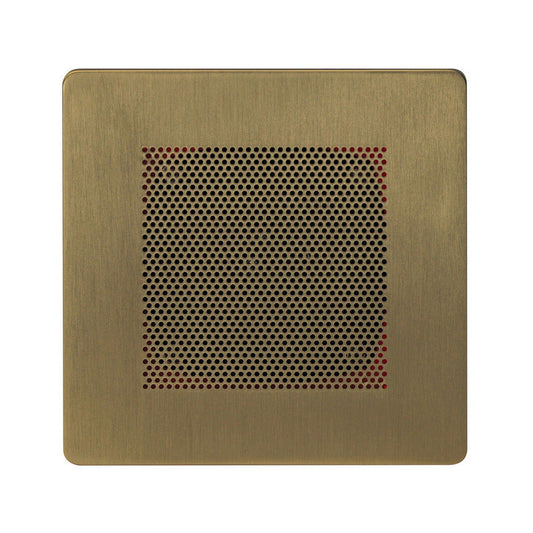 ThermaSol 5" x 5" Satin Brass Finish In-Shower Bluetooth 2.1 + EDR Stereo Speakers
