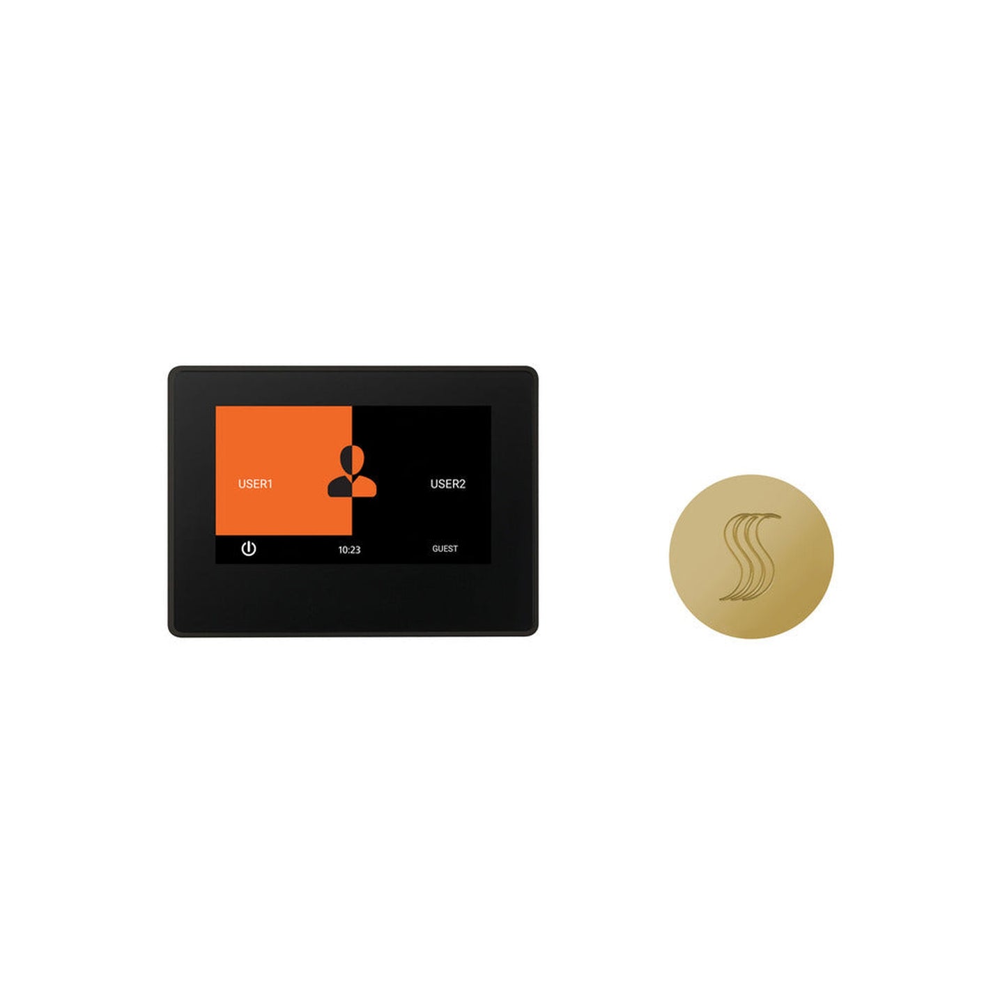 ThermaSol 7" Polished Brass Finish ThermaTouch Control and Round SteamVection