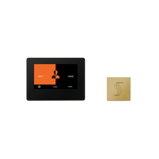 ThermaSol 7" Polished Brass Finish ThermaTouch Control and Square SteamVection