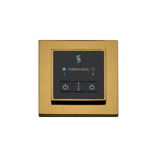 ThermaSol Antique Brass Finish Easy Start Steam Control - Square