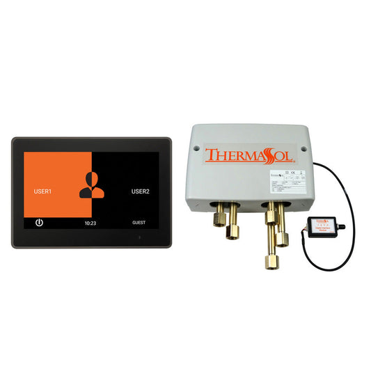 ThermaSol Black Nickel Finish Digital Shower Valve and 10" ThermaTouch Trim Upgraded Package