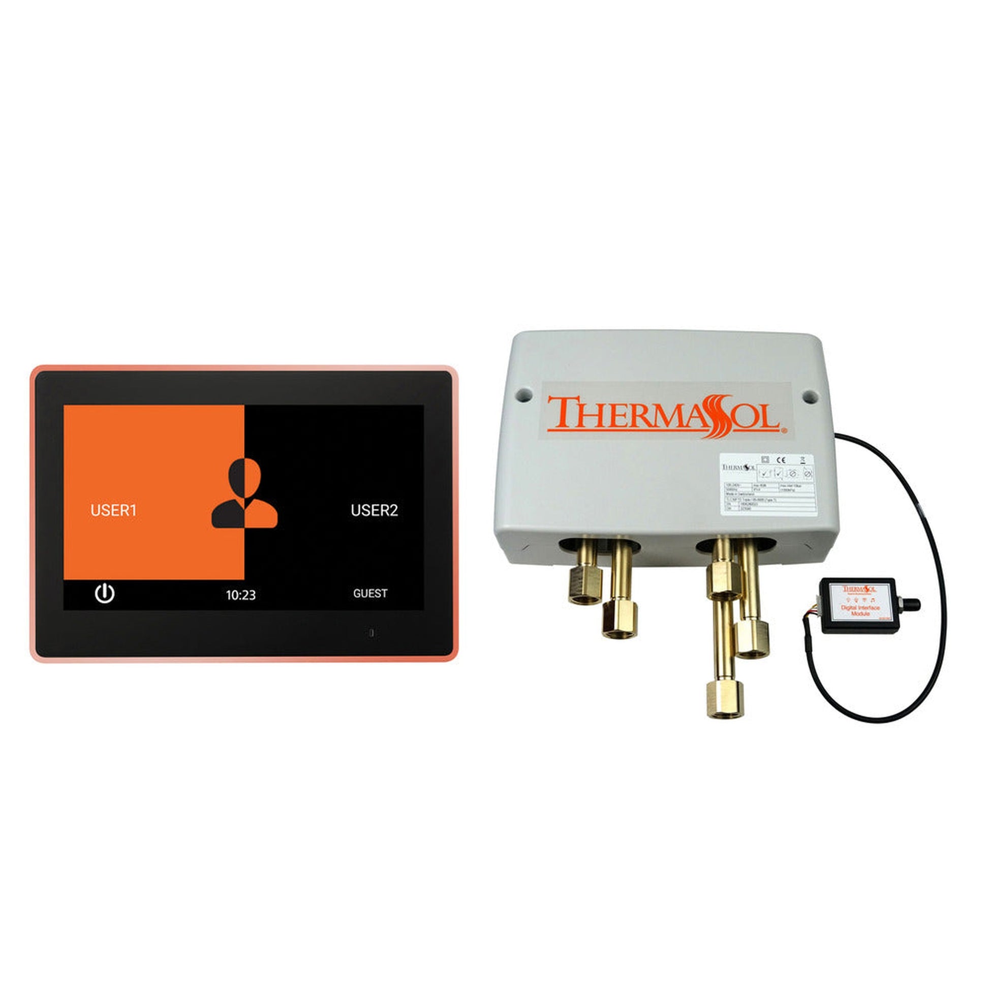 ThermaSol Copper Finish Digital Shower Valve and 10" ThermaTouch Trim Upgraded Package