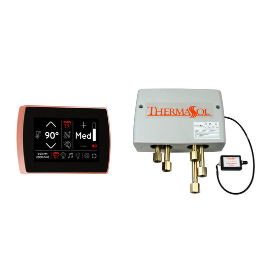 ThermaSol Copper Finish Digital Shower Valve and 5" Flushmount SignaTouch Package