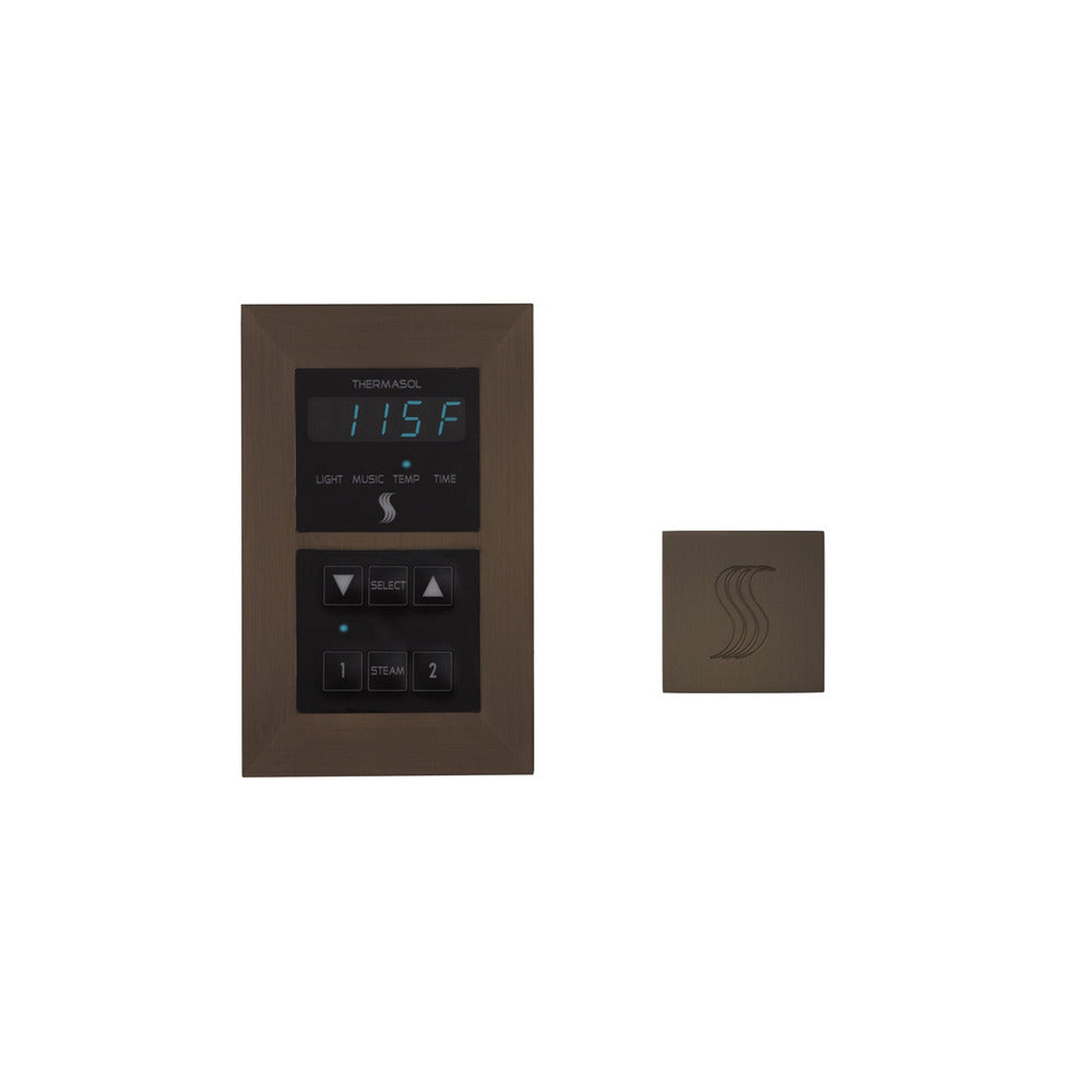 ThermaSol Oil Rubbed Bronze Finish Recessed Signature Control with Square SteamVection