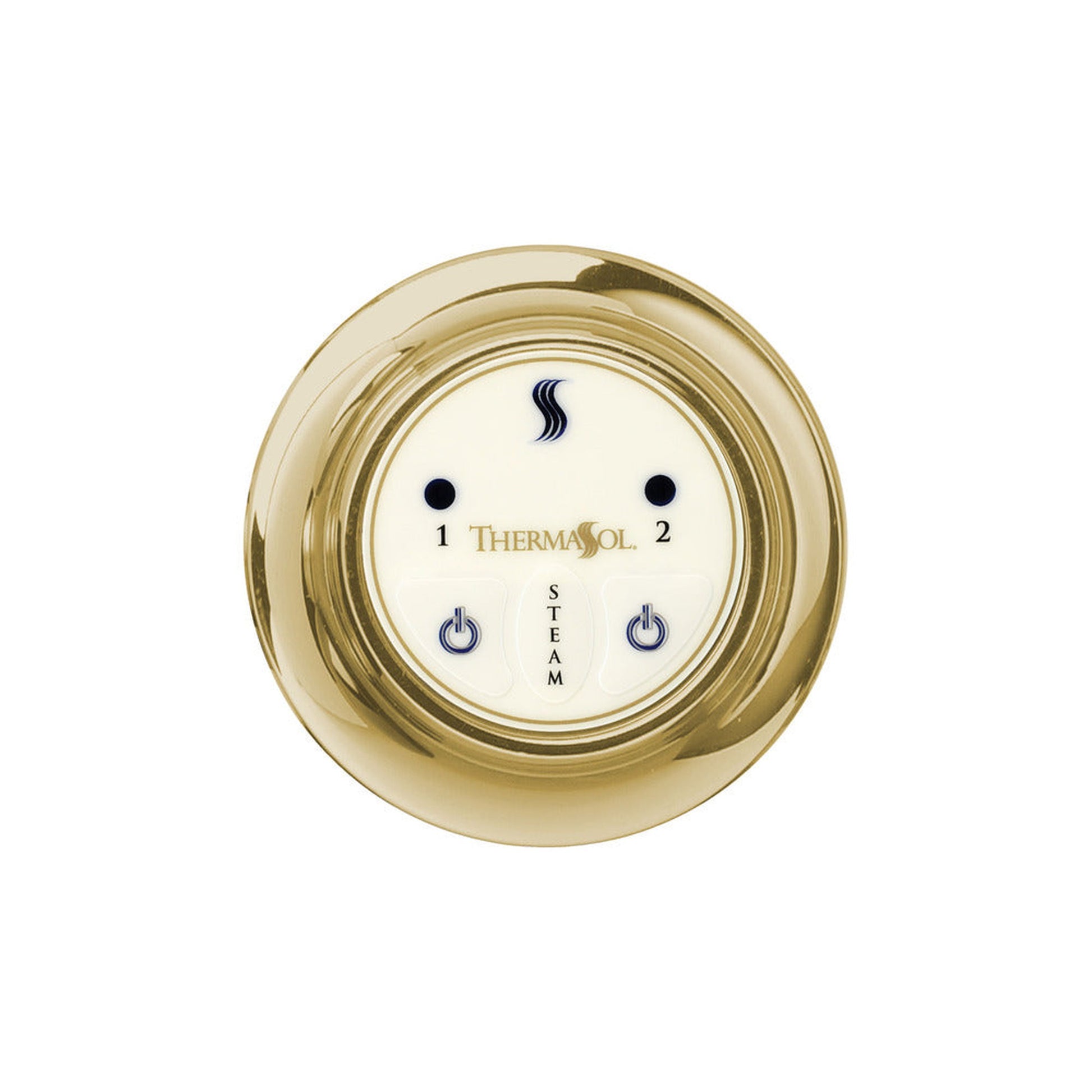 ThermaSol Polished Brass Finish Easy Start Steam Control - Round