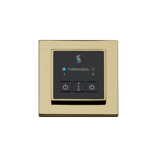ThermaSol Polished Brass Finish Easy Start Steam Control - Square