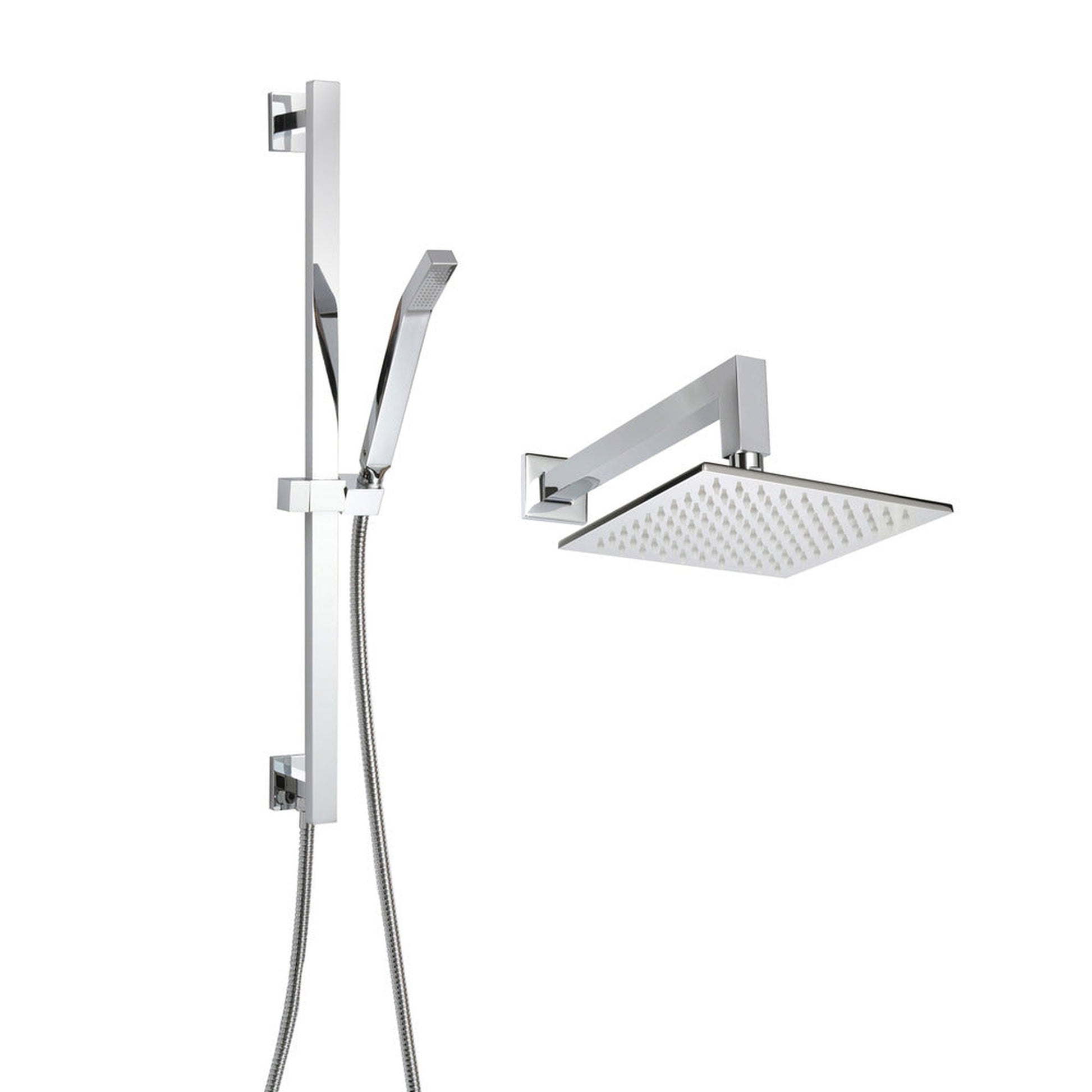 ThermaSol Polished Chrome Finish Essential Square Shower Package