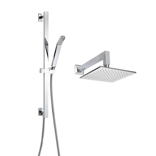 ThermaSol Polished Chrome Finish Essential Square Shower Package